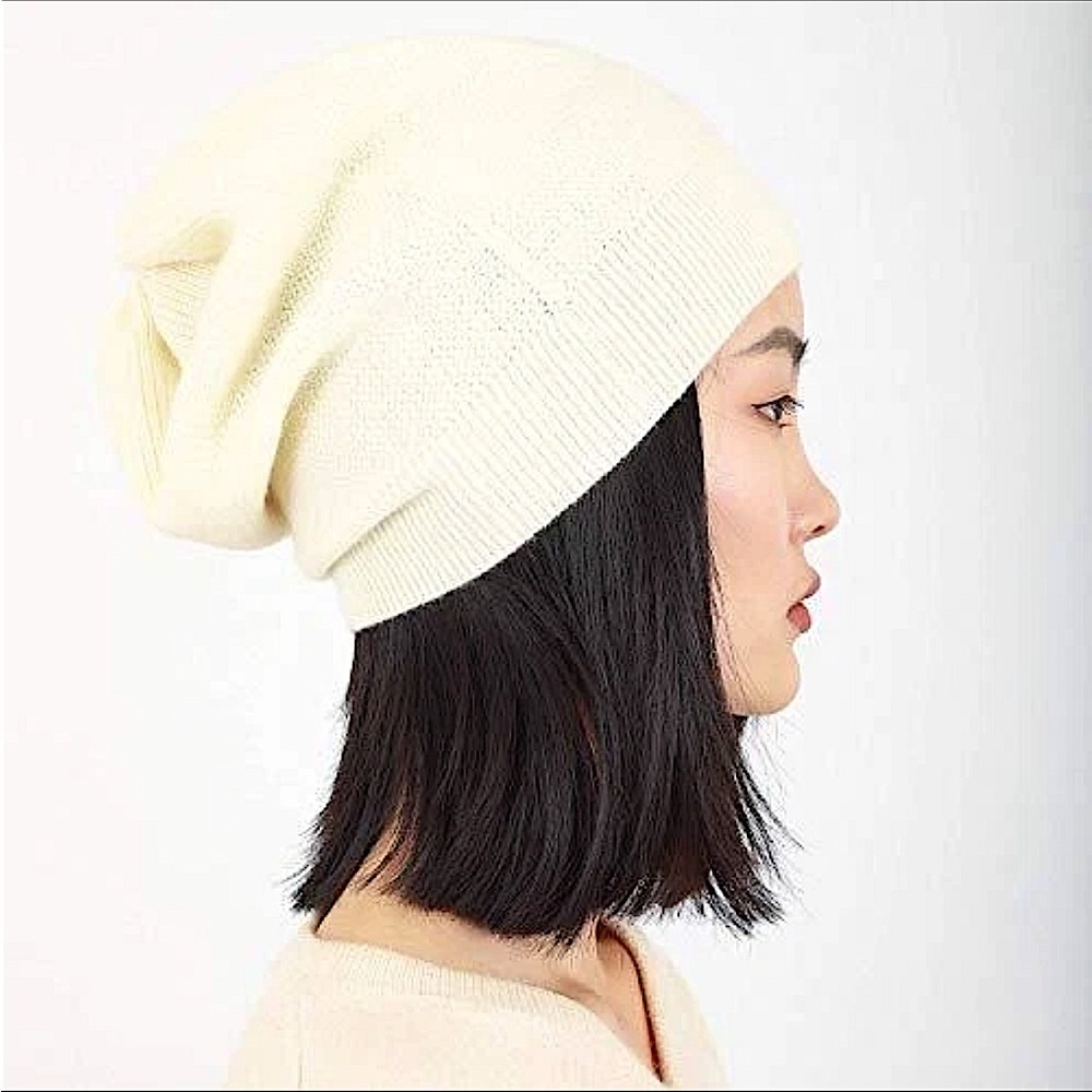 Cashmere Slouchy Beanie in original gift box